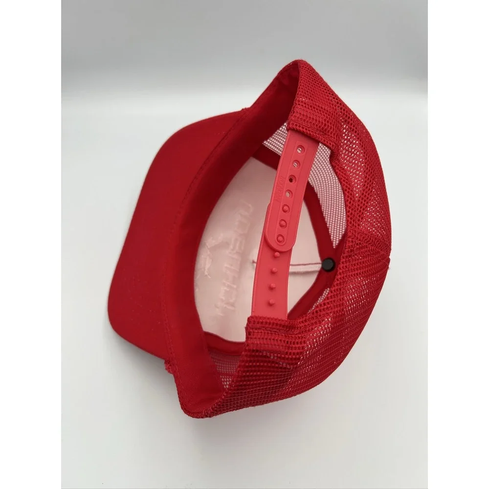 Johnson Outboards Trucker Hat Red One Size Mens Adjustable Snapback Mesh